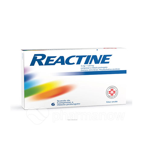 REACTINE*6CPR 5MG+120MG RP