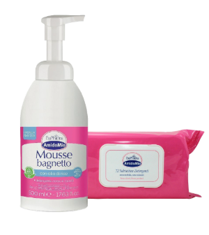 EUPHIDRA AMIDO ABBINATA MOUSSE DETERGENTE 250 ML + SALVIETTE 20 PEZZI