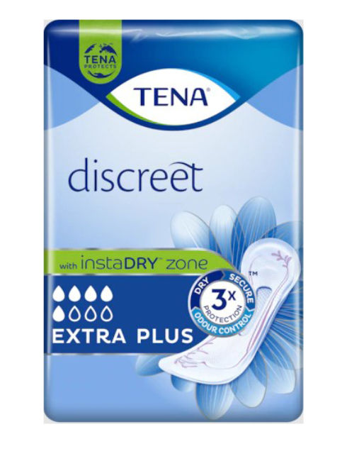 ASSORBENTE INCONTINENZA LEGGERA TENA DISCREET EXTRA PLUS 16 PEZZI