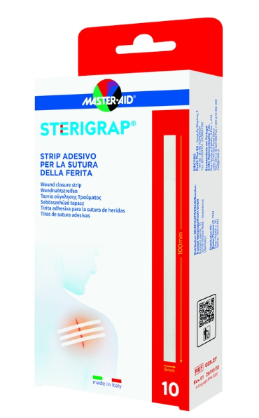 MASTER-AID STERIGRAP STRIP ADESIVO SUTURA FERITE 100X6 MM 10 PEZZI