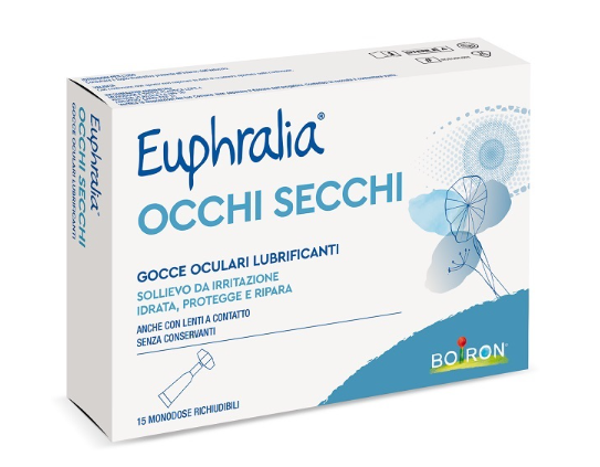 GOCCE OCULARI LUBRIFICANTI EUPHRALIA OCCHI SECCHI 15 MONODOSE RICHIUDI