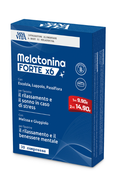 SANAVITA MELATONINA FORTE X6 30 COMPRESSE