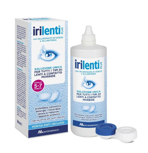 SOLUZIONE UNICA PER LENTI A CONTATTO IRILENTI 360 ML + PORTALENTI