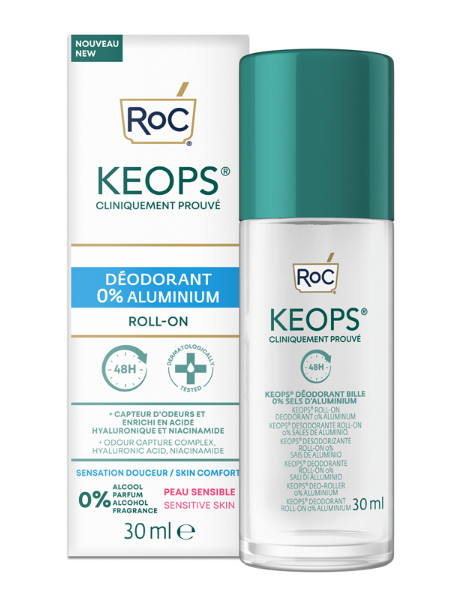 ROC KEOPS DEODORANT ROLL ON 0% ALUMINIUM 30 ML