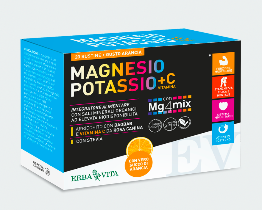 MAGNESIO POTASSIO + VITAMINA C GUSTO ARANCIA