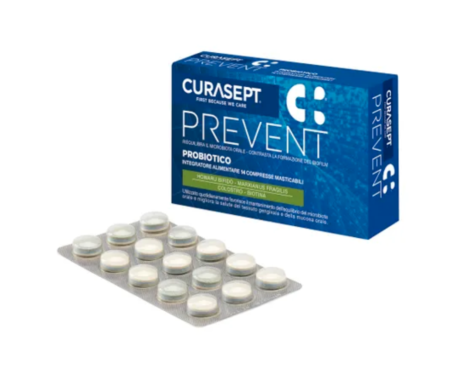 CURASEPT PREVENT PROBIOTICO 14 COMPRESSE MASTICABILI