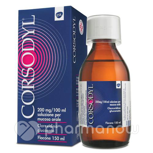CORSODYL*SOLUZ 150ML 200MG/100