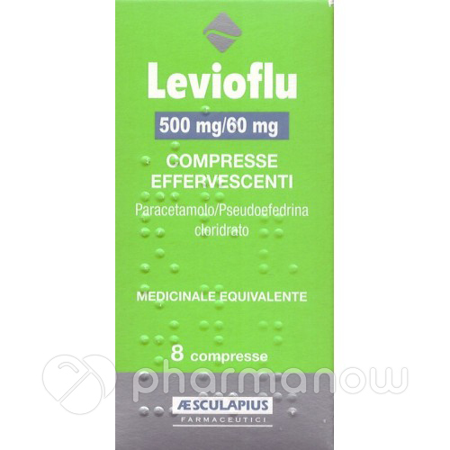 LEVIOFLU*8CPR EFF 500MG+60MG