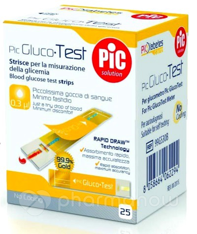 PIC STRISCE GLUCOTEST 25PZ