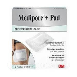 MEDIPORE+PAD MED 10X15CM 5PZ