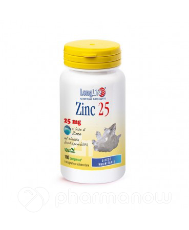 LONGLIFE ZINC 25MG 100CPR